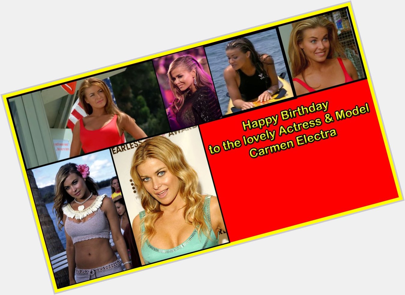  happy birthday to the lovely actress and radiant model Carmen electra. 