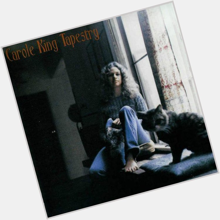 Happy 74th Birthday to Carole King! That\s her cat Telemachus at her feet on this album cover. 