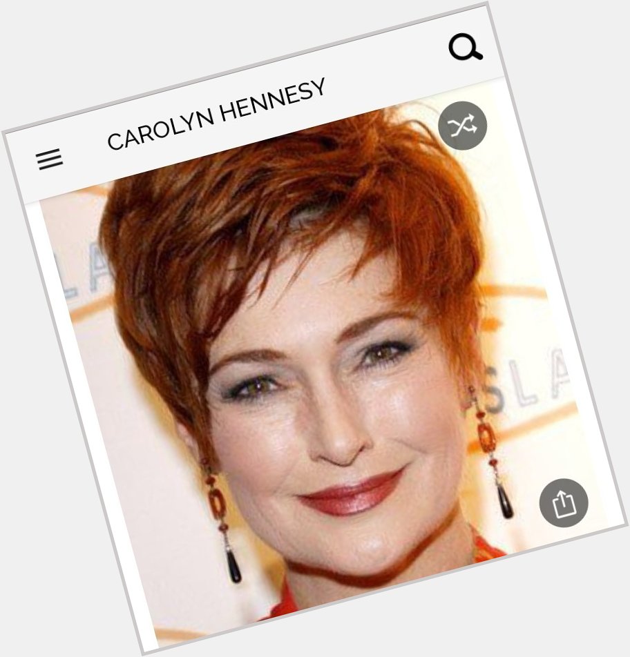 Happy birthday to this great actress.  Happy birthday to Carolyn Hennesy 
