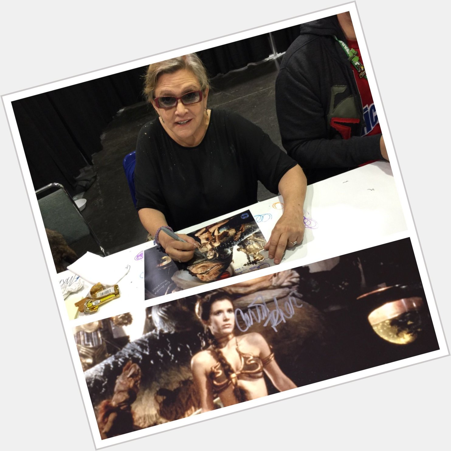 Happy birthday to my boo Carrie Fisher... She called me \"naughty\" when I met her  