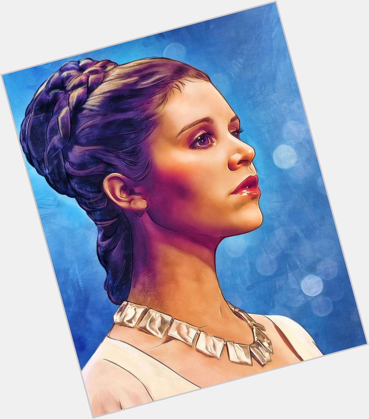 Leia. 
Happy Birthday to our Princess Carrie Fisher.
Art by Daia 