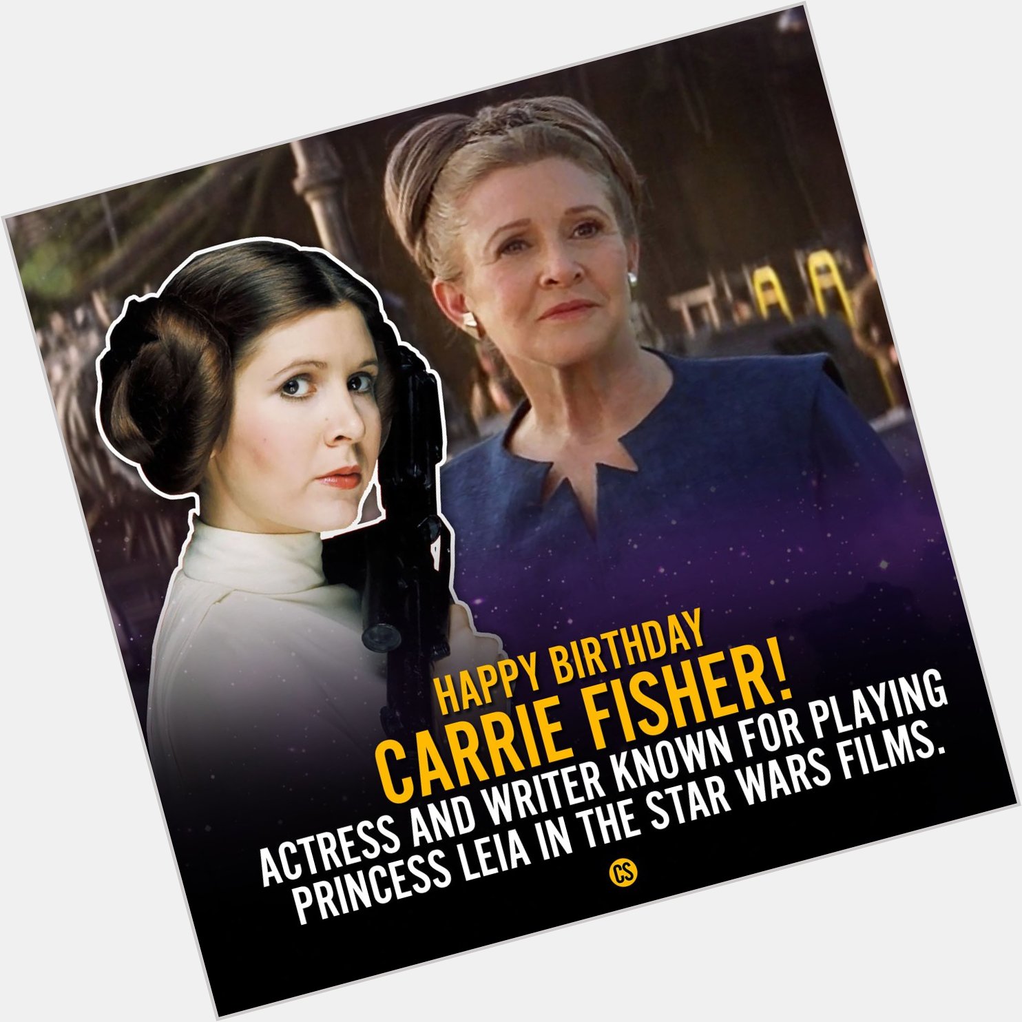 Happy Birthday to the late, legendary Carrie Fisher. 