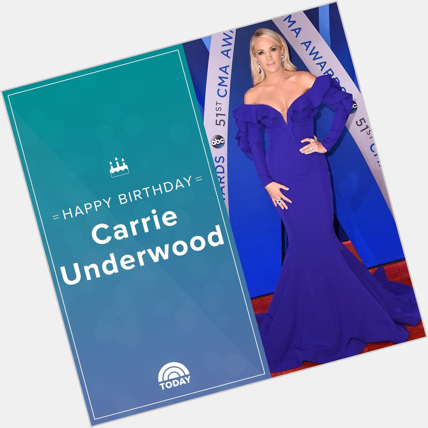 Happy 35th birthday, Carrie Underwood!  