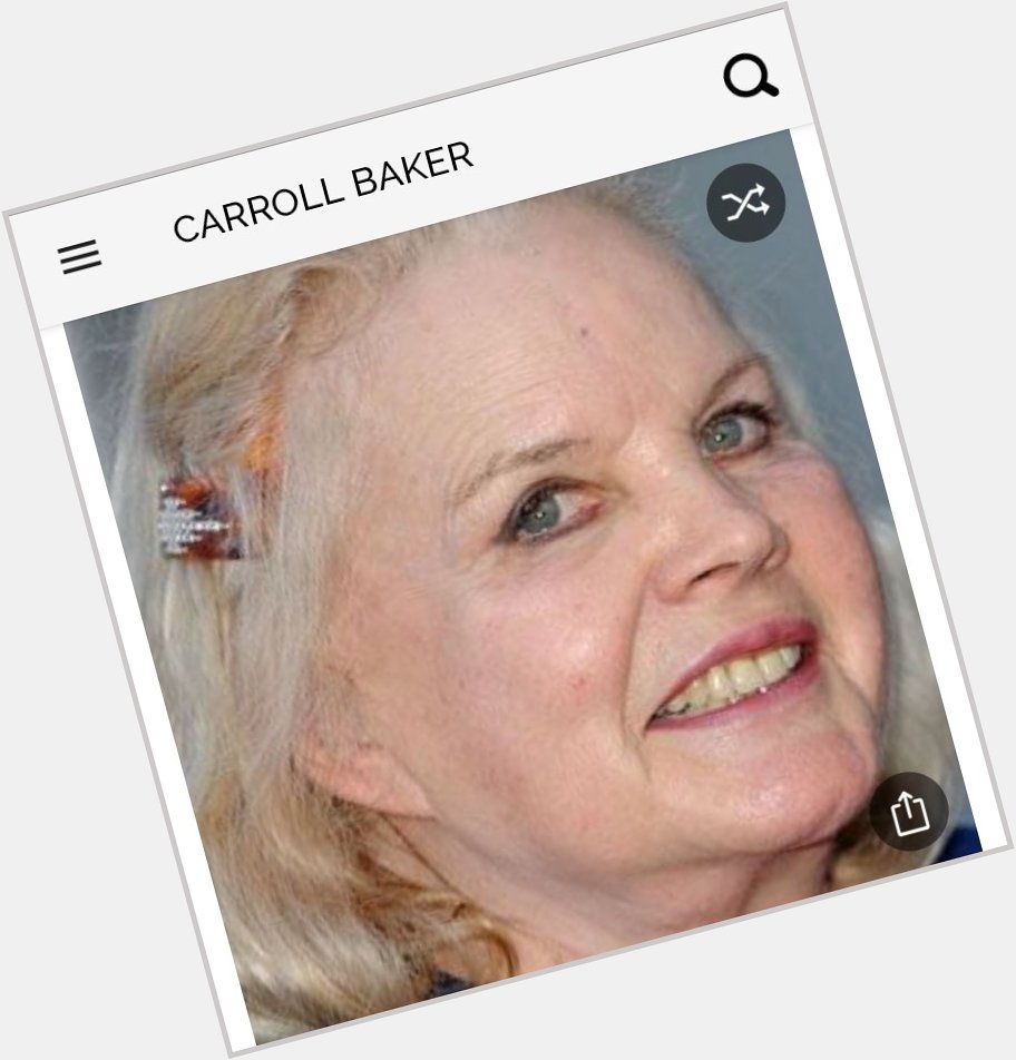 Happy birthday to this great actress. Happy birthday to Carroll Baker 