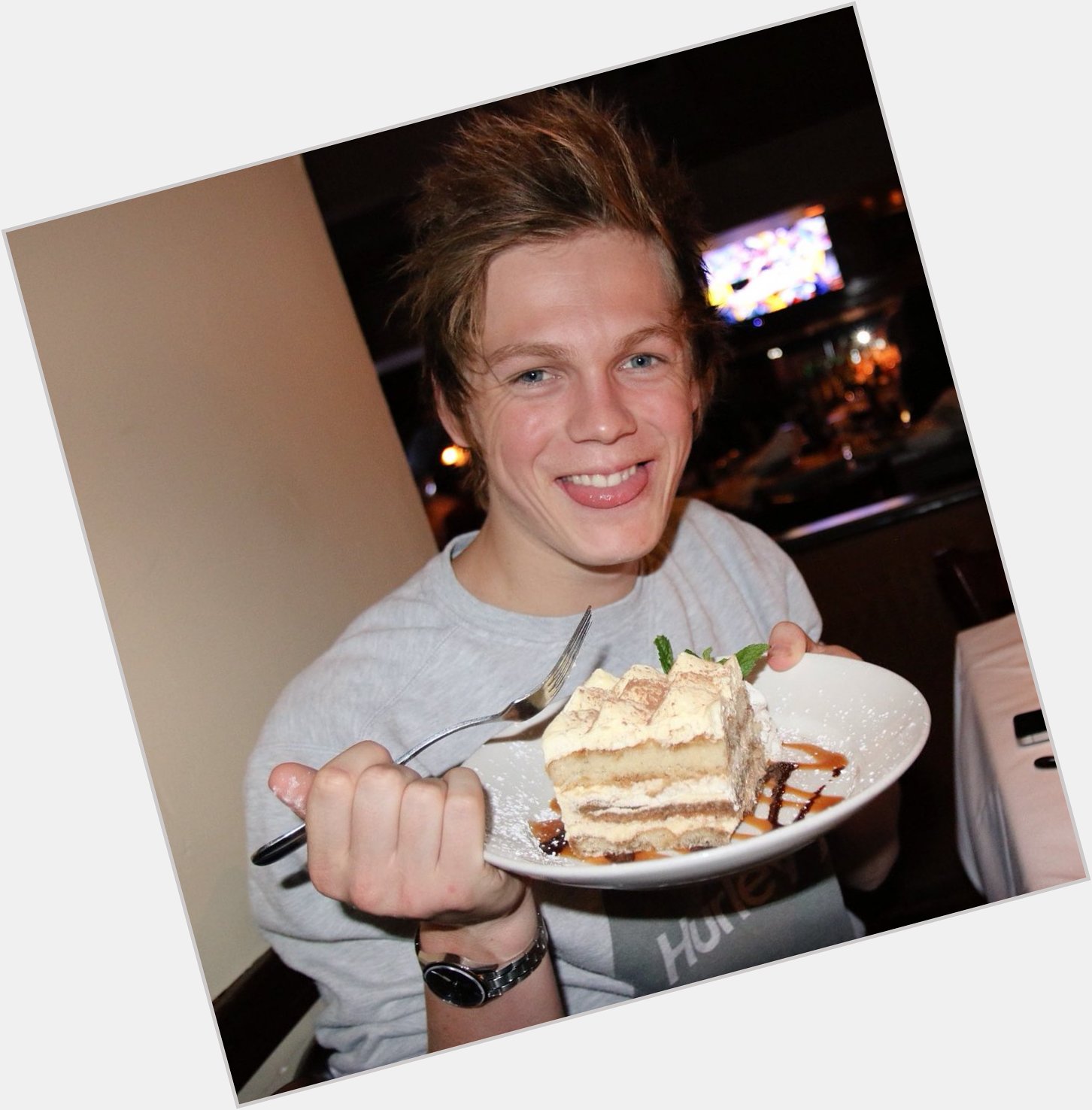 Happy Birthday  Here\s my favourite picture of you and a tiramisu 