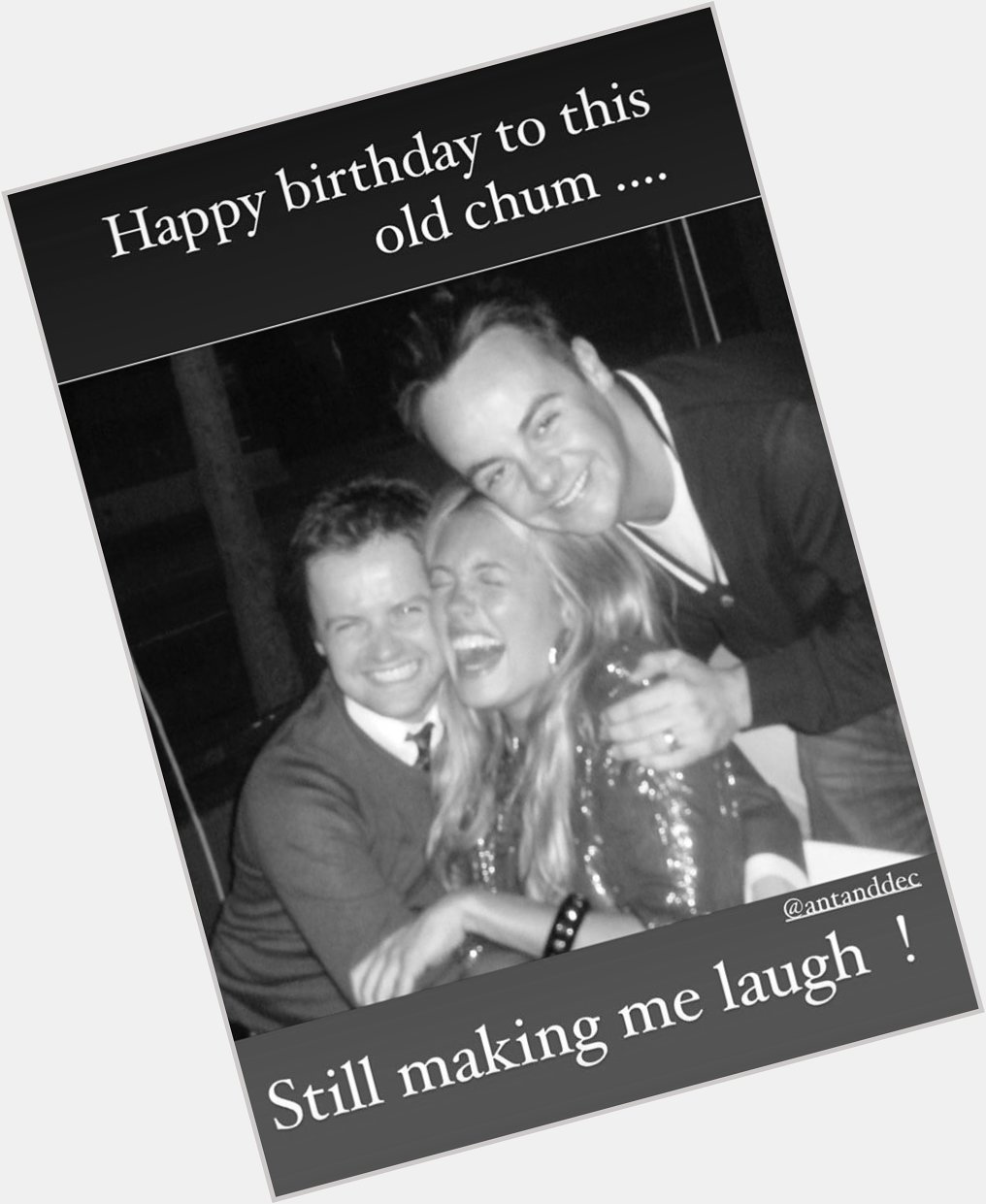  Cat Deeley wishing Dec a happy birthday 

Via her Instagram story 

25/09/20 