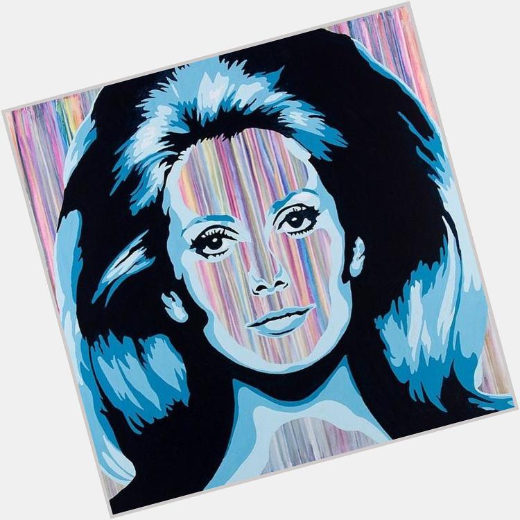 Happy 71st Birthday to one of my muses, Catherine Deneuve. Painting by    