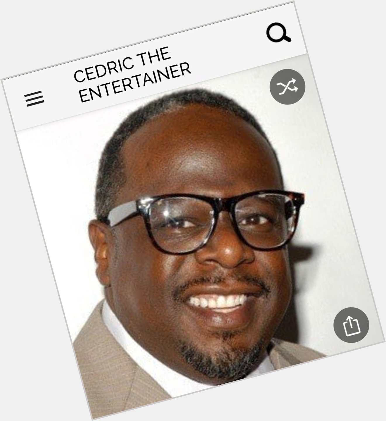 Happy Birthday to this great comedic actor.  Happy Birthday to Cedric The Entertainer 