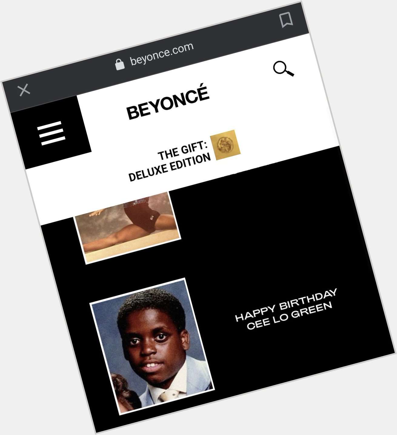 CeeLo Green - a man charged with giving drugs to women - has been wished a happy birthday on Beyonce\s website 