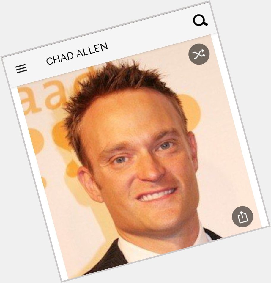 Happy birthday to this great actor.  Happy birthday to Chad Allen 