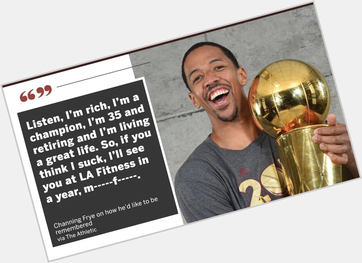   Remembering Channing Frye and still LOL ing to this HAPPY BDAY !!!! 