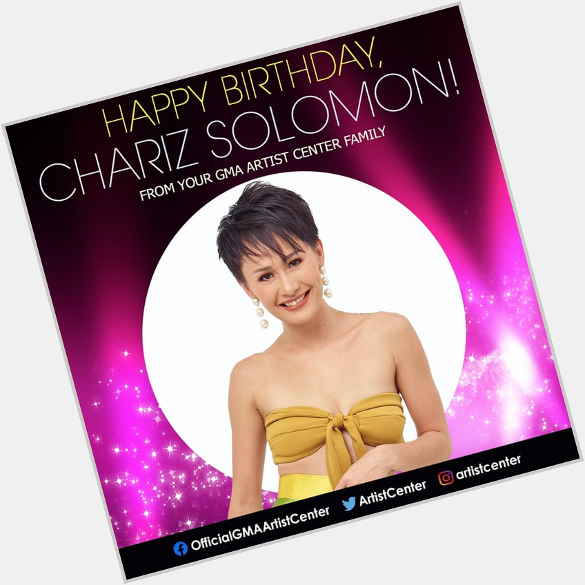 Happy Birthday to star and co-host, Chariz Solomon! 