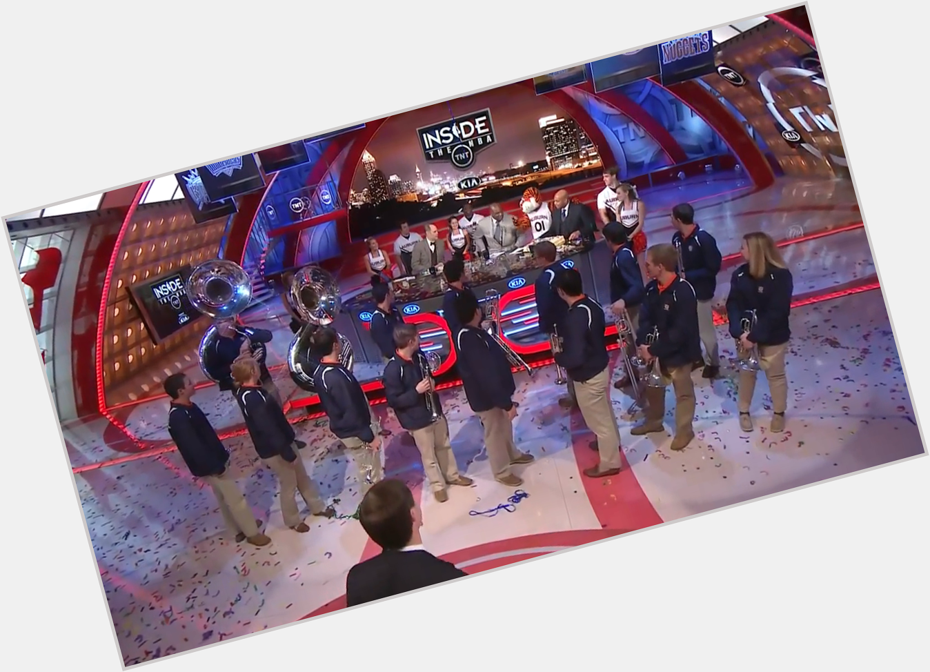 Auburn band surprises Charles Barkley with \"Happy Birthday\" on the set of Inside the NBA.  