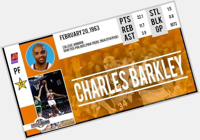 Happy birthday Charles Barkley !   