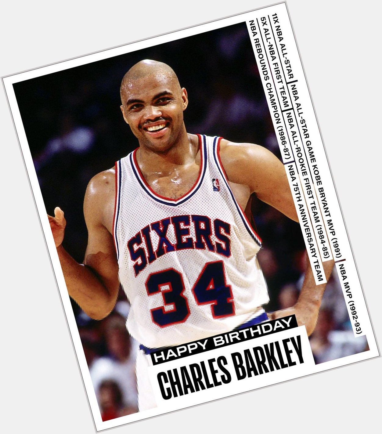 Happy 59th Birthday to 11x 1992-93 NBA MVP Charles Barkley!  