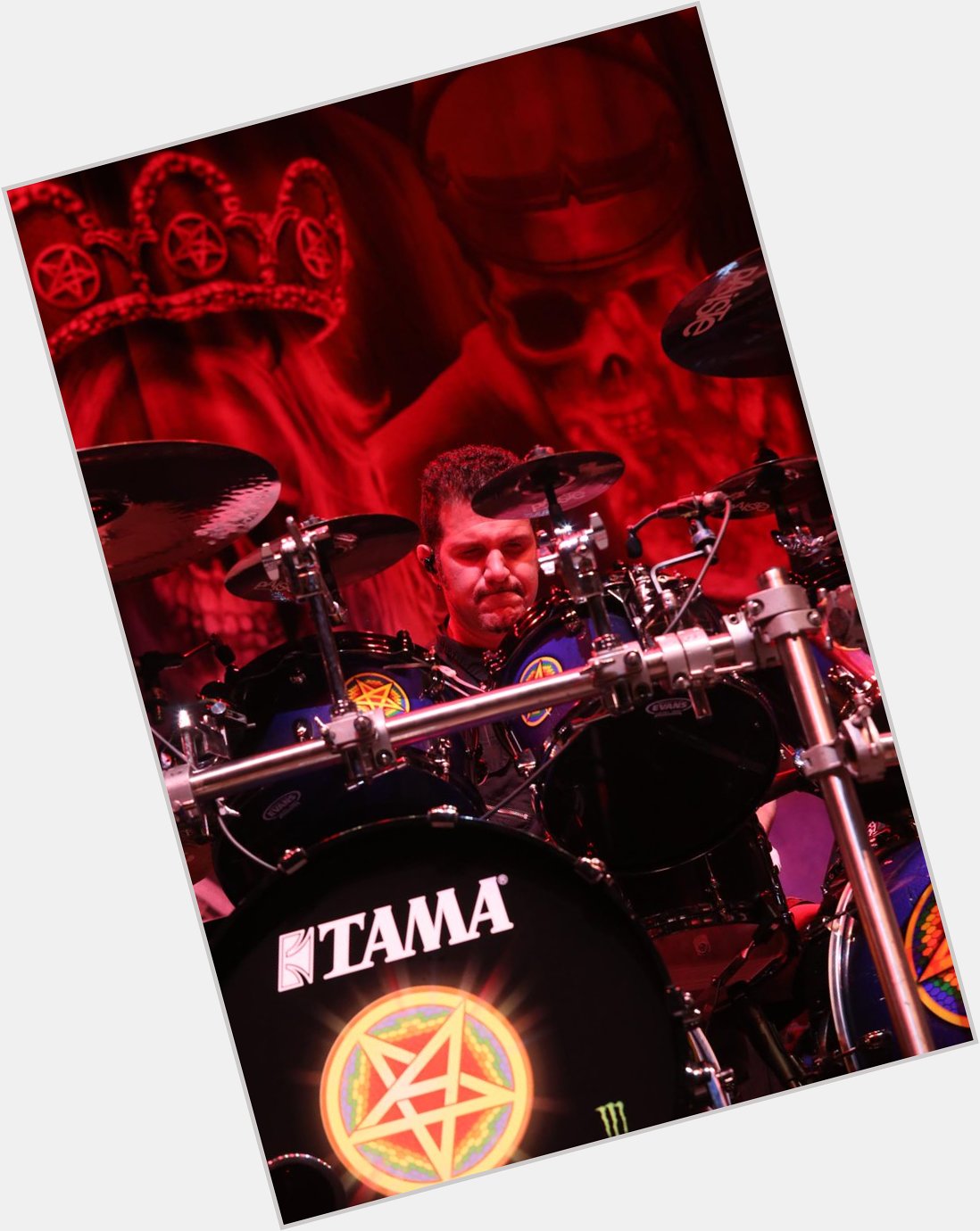 Happy Birthday to drummer Charlie Benante today!  Anthrax opened for back in 2018. by Jim Hill 