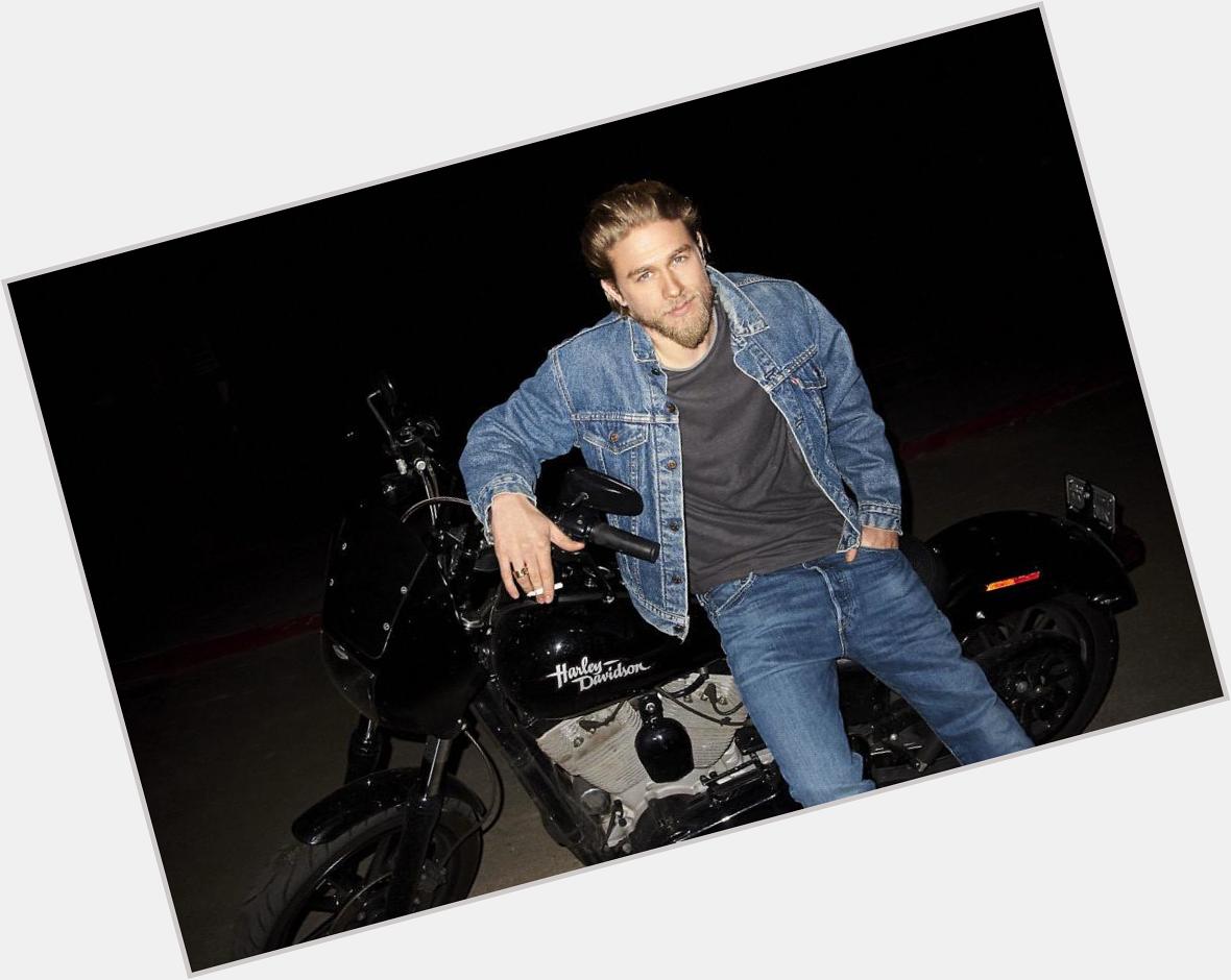 Happy birthday to my number one Bae Charlie Hunnam looking too good on that bike. Bless. 