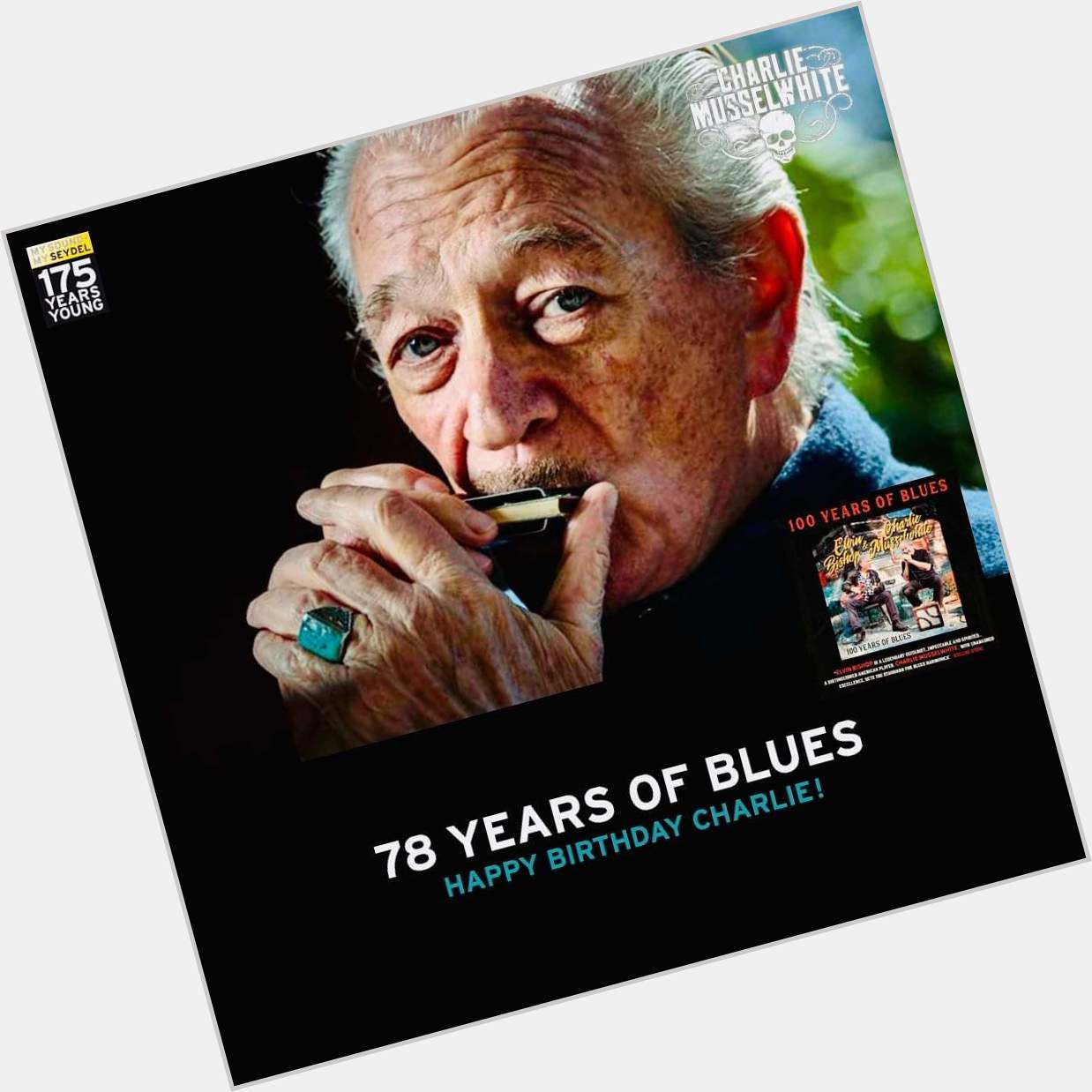 Happy 78th birthday Charlie Musselwhite. World great harmonica player and true friend of Norway 