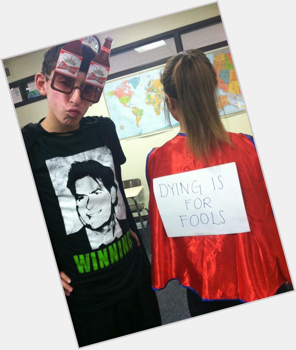 Lolol remember when we loved Charlie Sheen.....yeah I try to forget too. Happy birthday Chrassss!! Lyl      