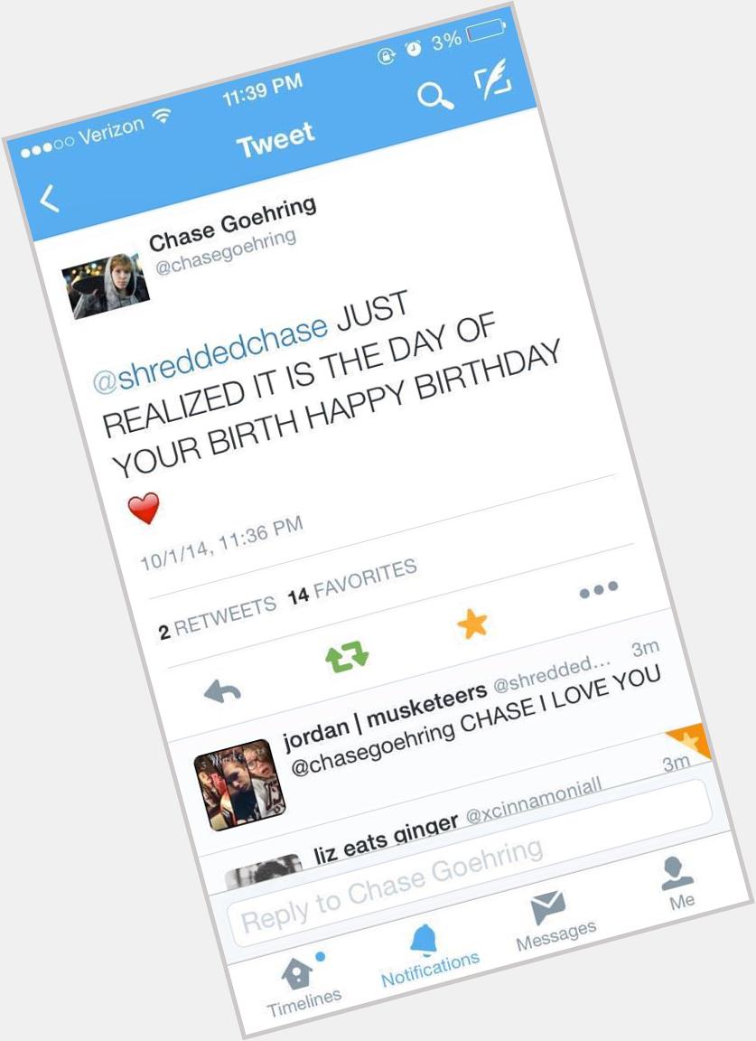 @ chase goehring fREAKING message ME HAPPY BDAY AGAIN PLz&THX 