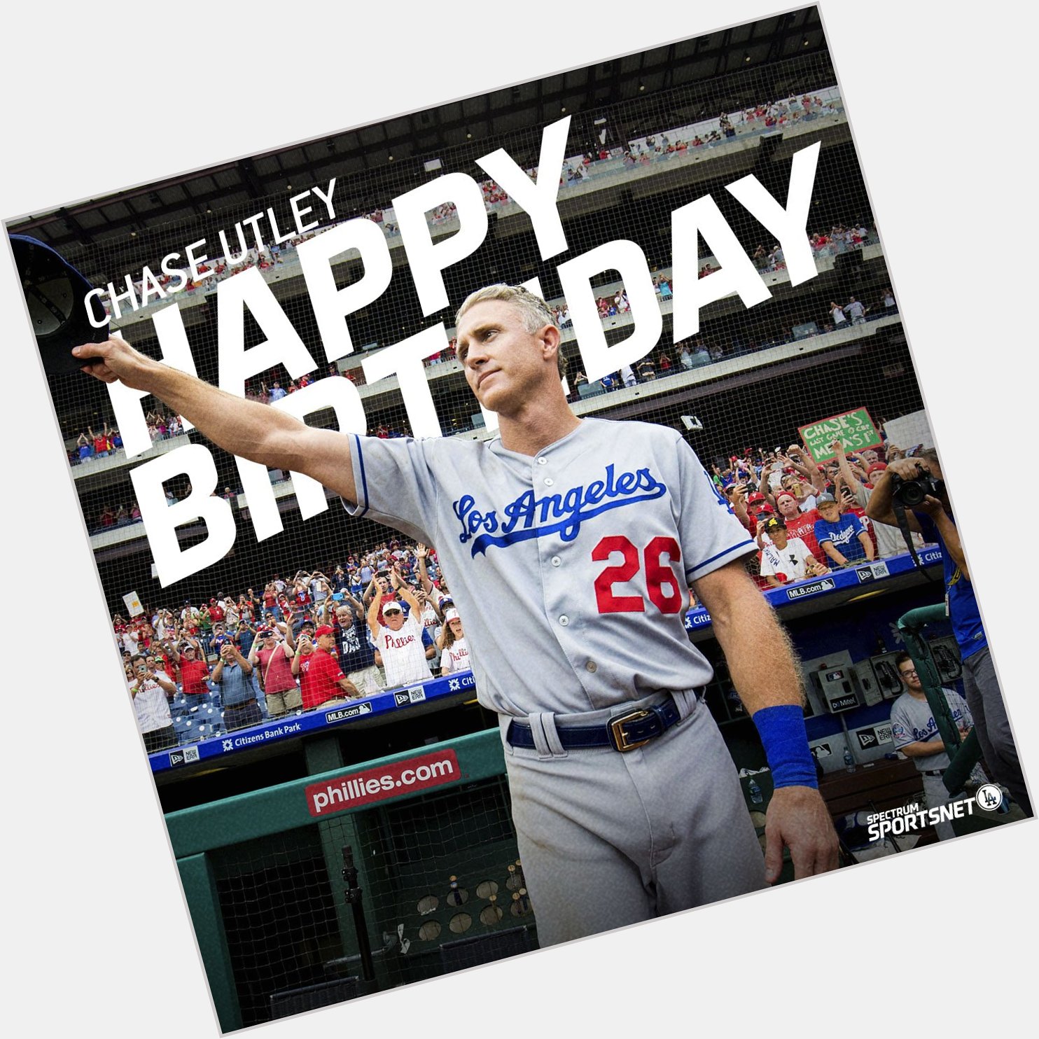 Join us in wishing a very happy 40th birthday to Chase Utley!  