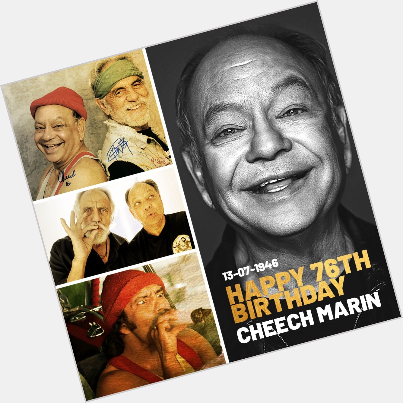 Today, we want to wish Cheech Marin a very happy birthday!         