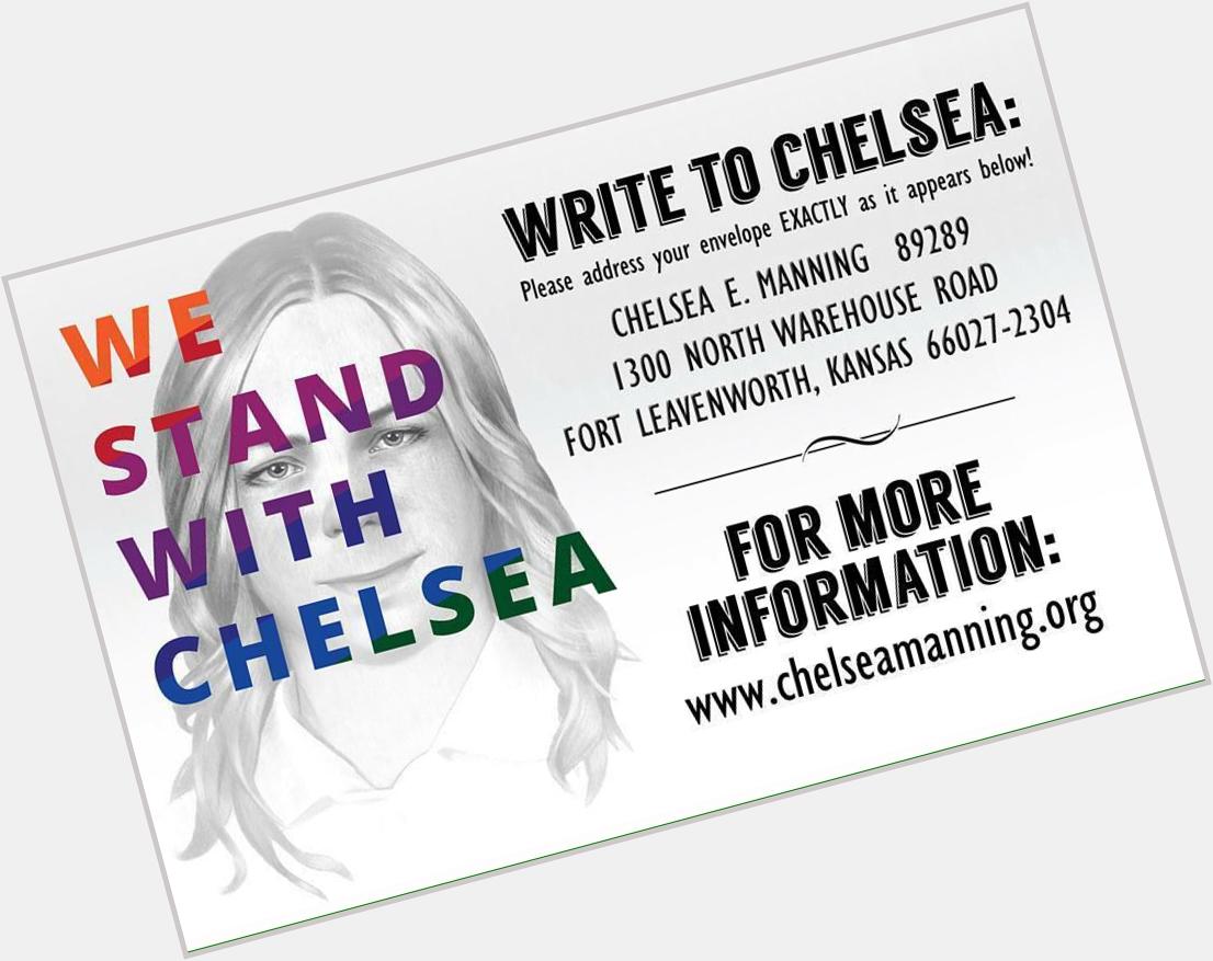 Happy Birthday Chelsea Manning. Love and support.  