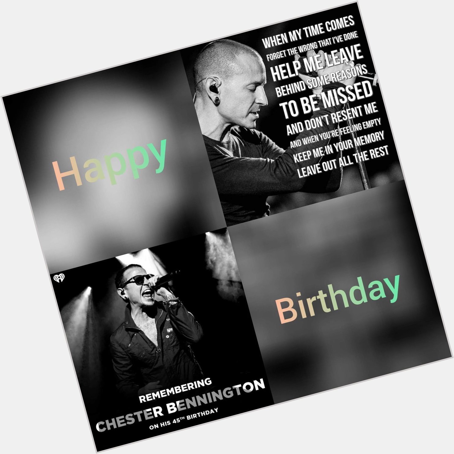 Yesterday was Chester Bennington birthday we are late posting this but happy birthday to our angel Chester   