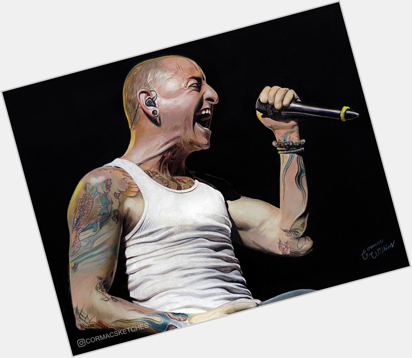 Happy birthday to the late Chester Bennington still one of my favorite drawings I ve done. 