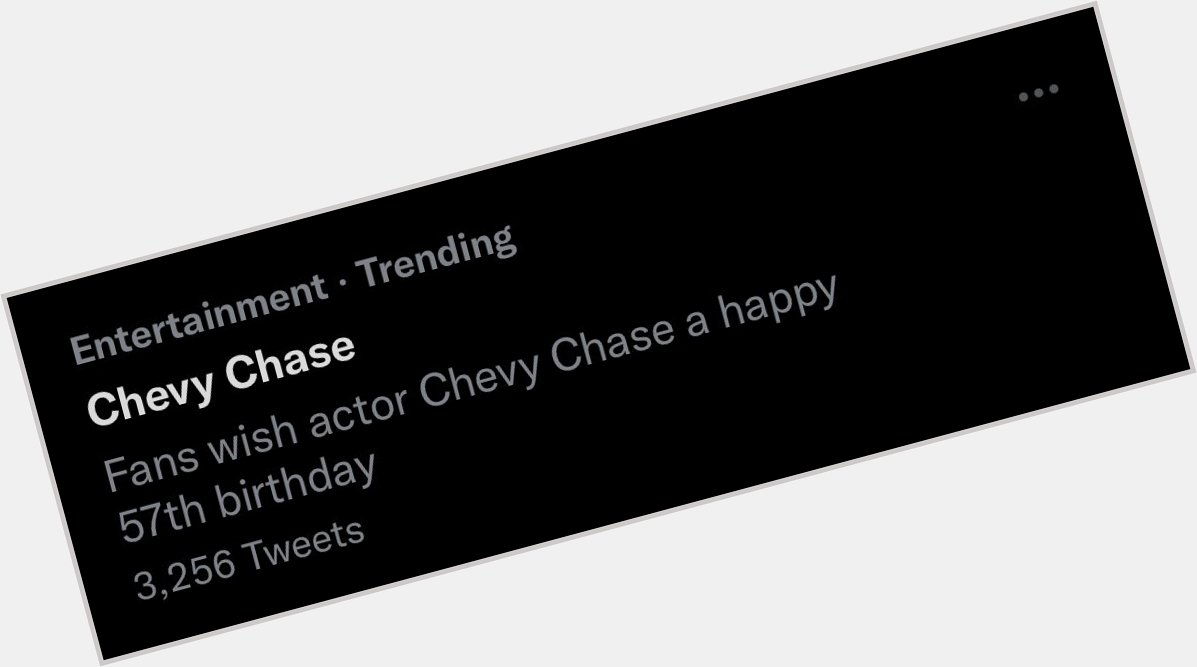Wow happy birthday to Chevy Chase in related news I turn seventeen next Saturday 