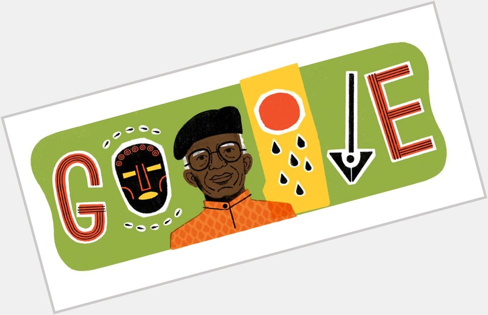 Happy posthumous birthday to Chinua Achebe. Doodle by Google. 