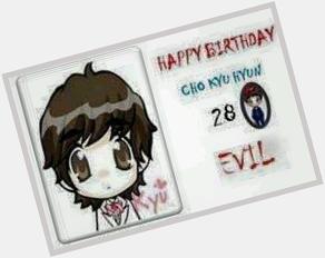 Happy birthday..  Cho kyuhyun 28th..   1988-feb-03/03-feb-2015...  HAPPY CHO EVIL DAY.:-* 