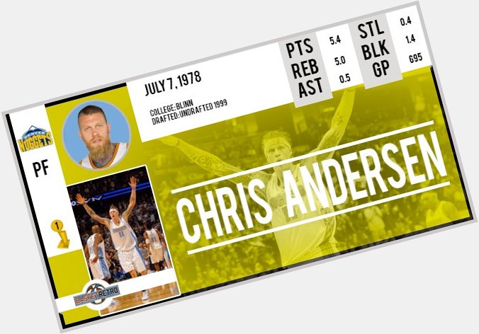 Happy Birthday Chris Andersen   