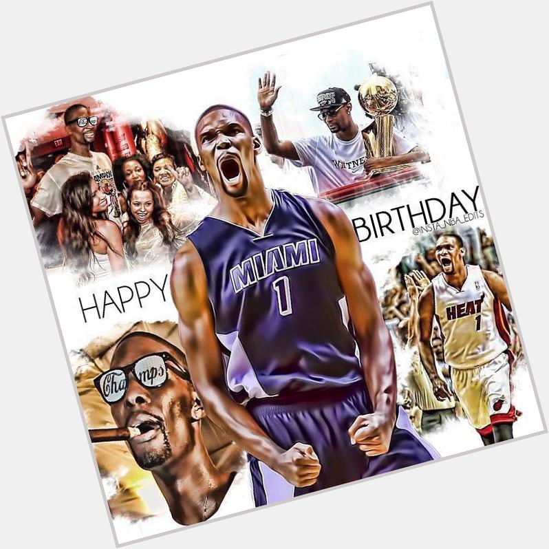 Happy birthday to the man Chris Bosh. Hope you get well soon can\t wait to have to back on the court 