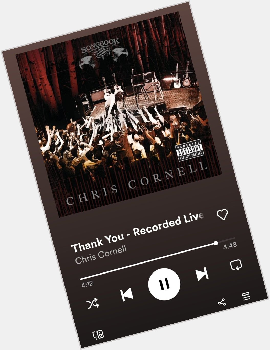 Day 14, song you\d love to be played at your wedding 
Happy birthday to Chris Cornell,  my favorite singer. RIP  