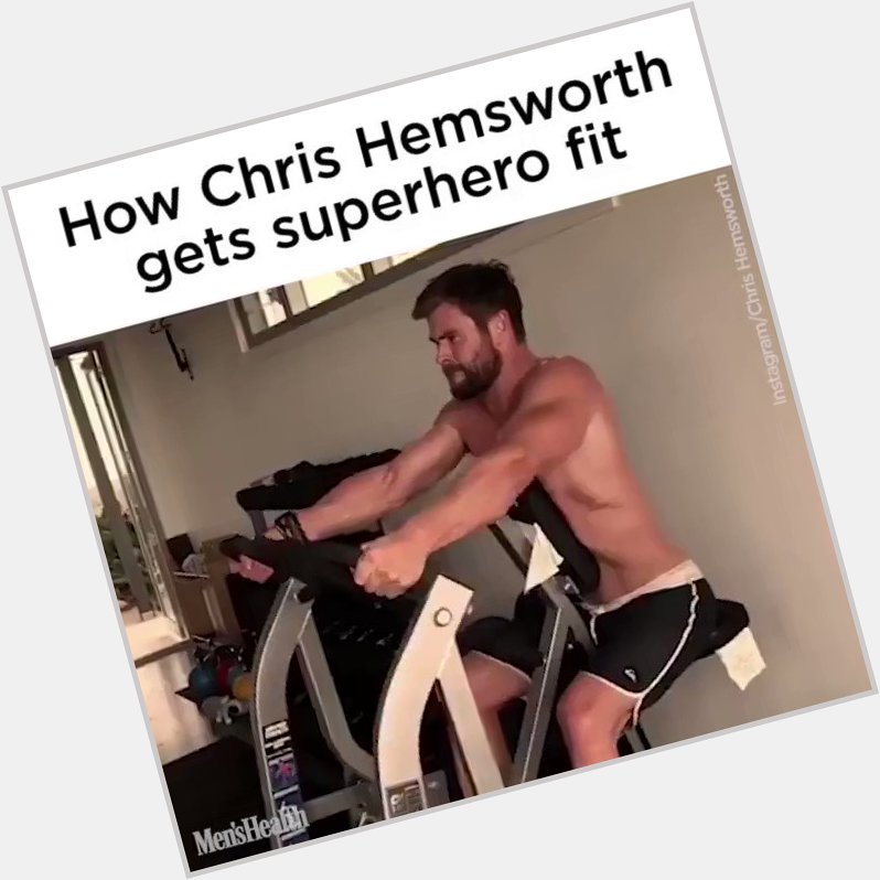 This is how Chris Hemsworth stays superhero fit at 36 years old  . Happy Birthday 