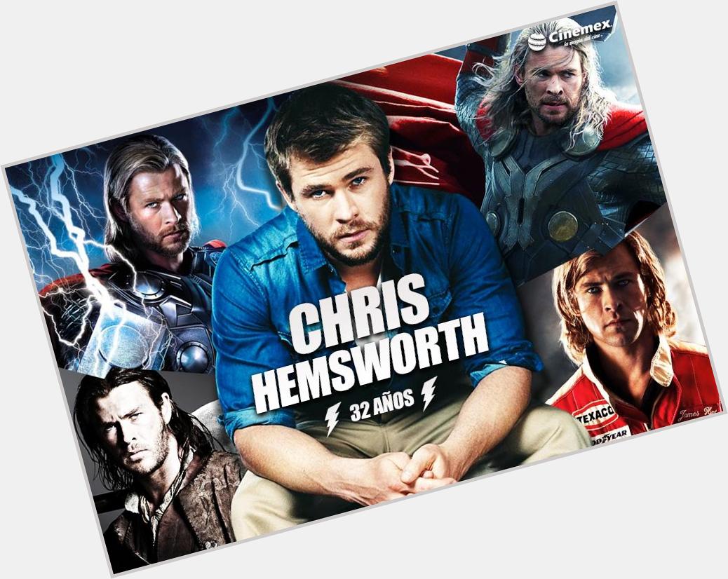 Hoy cumple 32 años el hijo de Odín. Happy Birthday Chris Hemsworth!! ¿Cuál es tu película favorita de este actor? 
