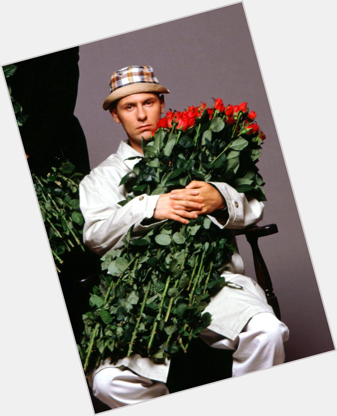 Happy 58th birthday to Chris Lowe from He\s ecstatic about getting his flowers! 