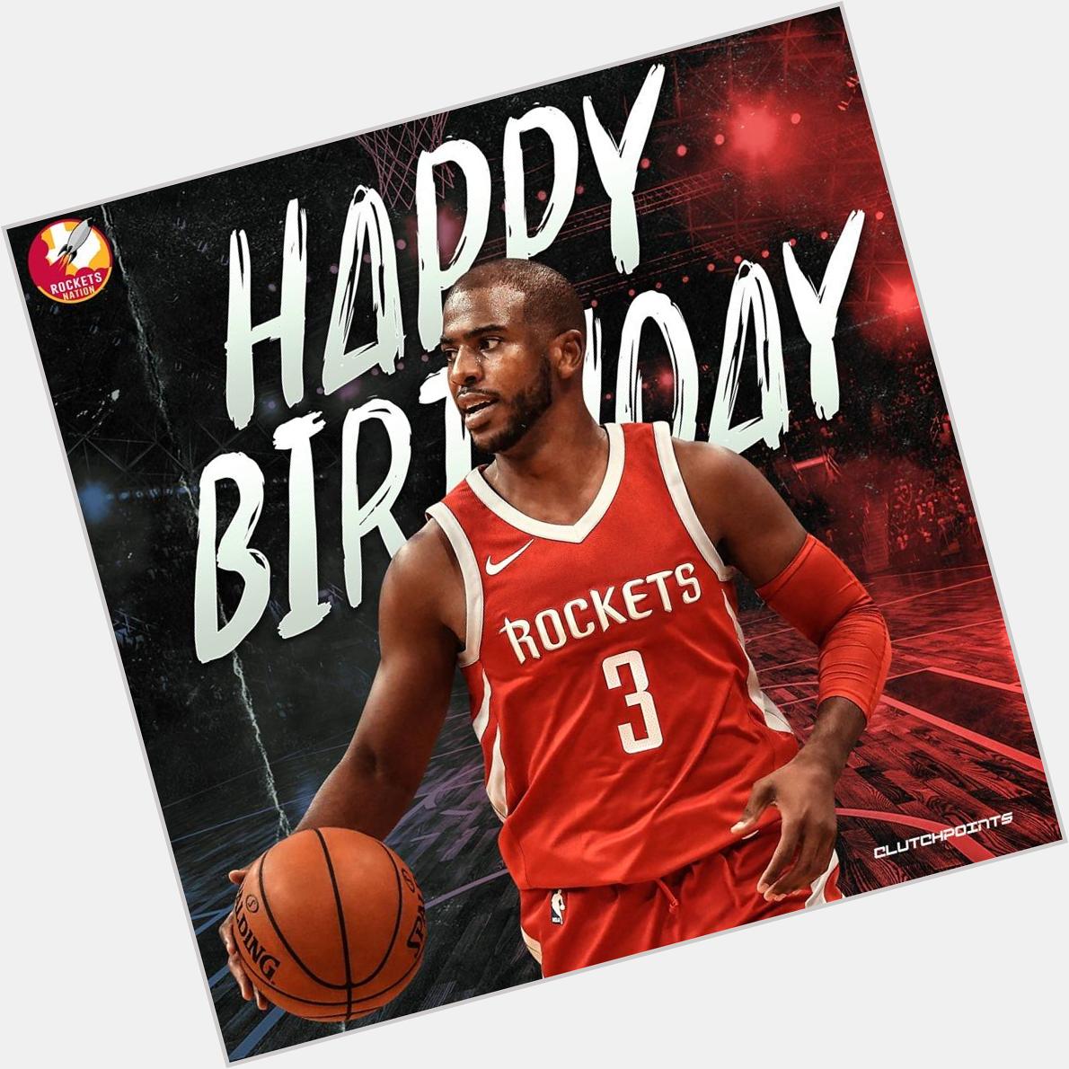 Join Rockets Nation in wishing 9x All-Star, Chris Paul, a happy 34th birthday!    