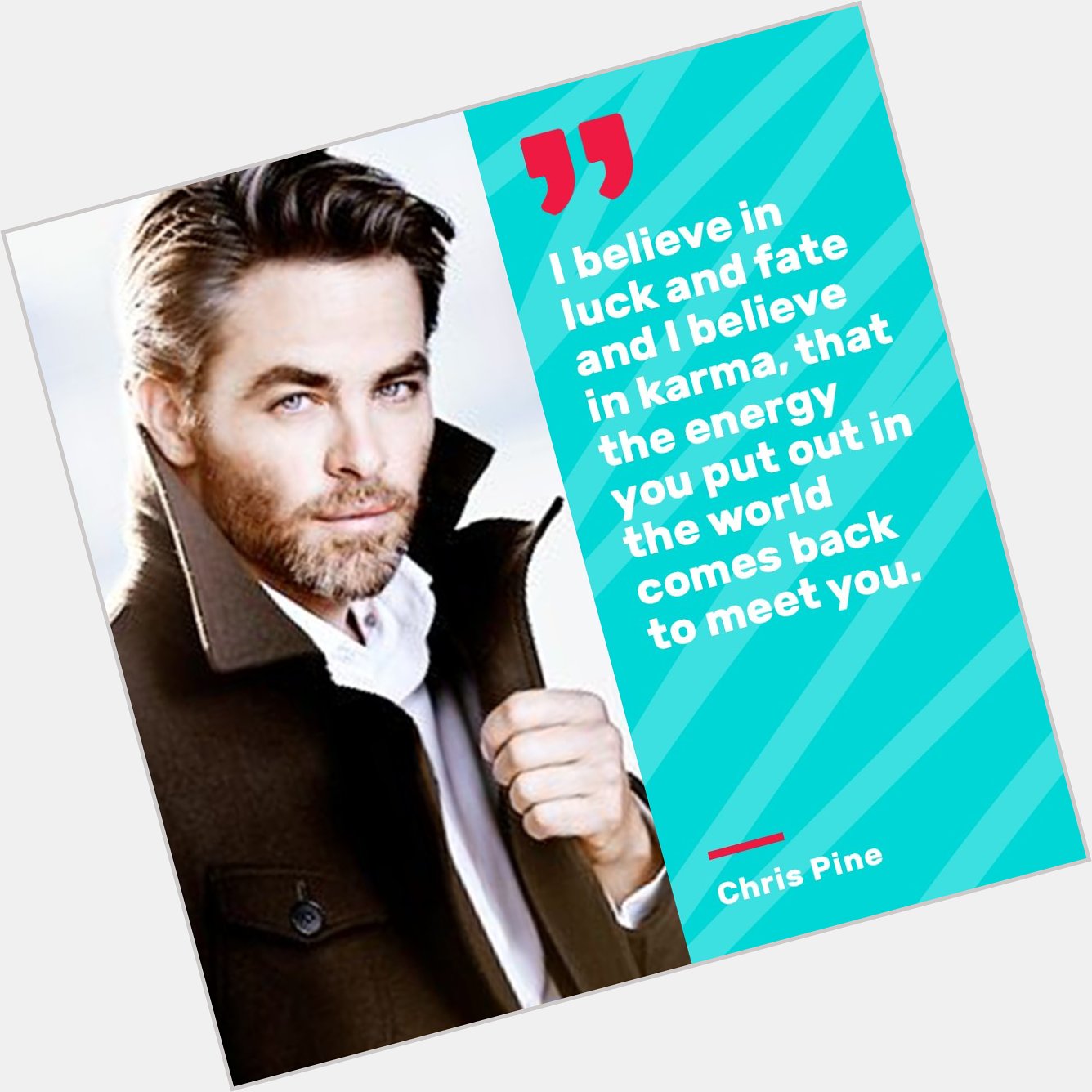 Happy Birthday, Chris Pine! May you live long and prosper with those baby blues  