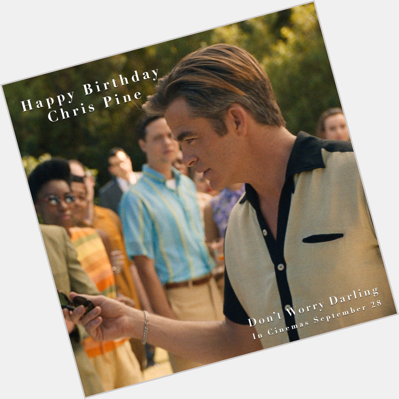 Happy birthday, Chris Pine!  
Get ready for him in only in cinemas September 28. 