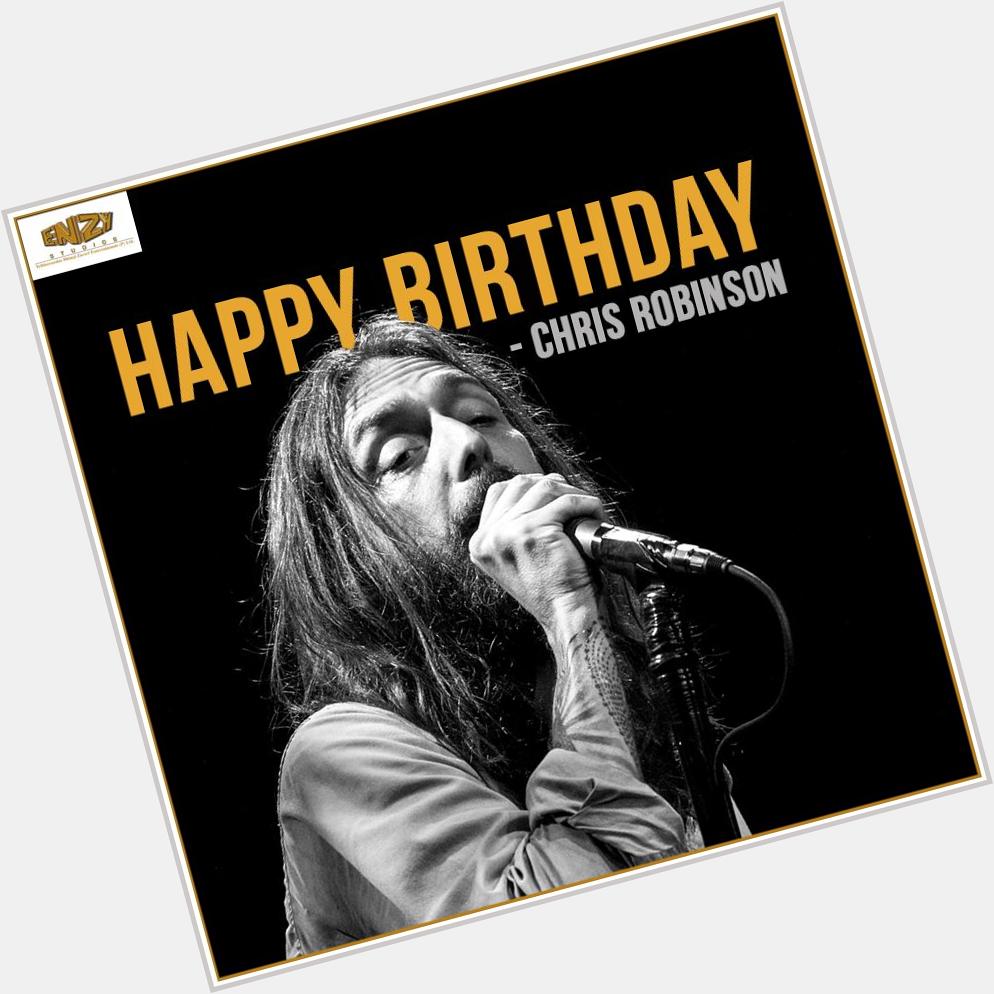 Legendary singer of the rock and roll band,\"The Black Crowes\" wish u a very Happy Birthday Chris Robinson. 