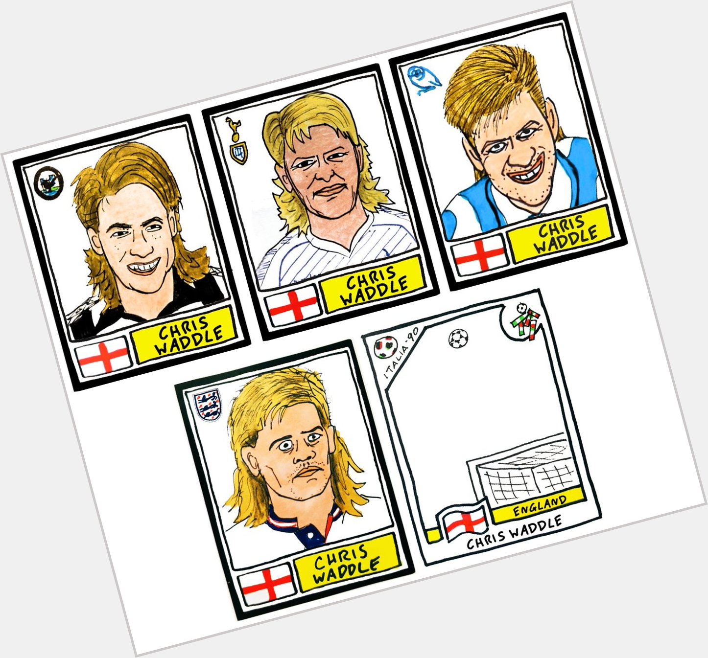 Happy Birthday to Chris Waddle who, let\s be honest, we\ve never quite got the hang of drawing 