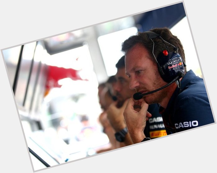Happy Birthday boss!! Christian Horner works on pit wall during at (Getty 