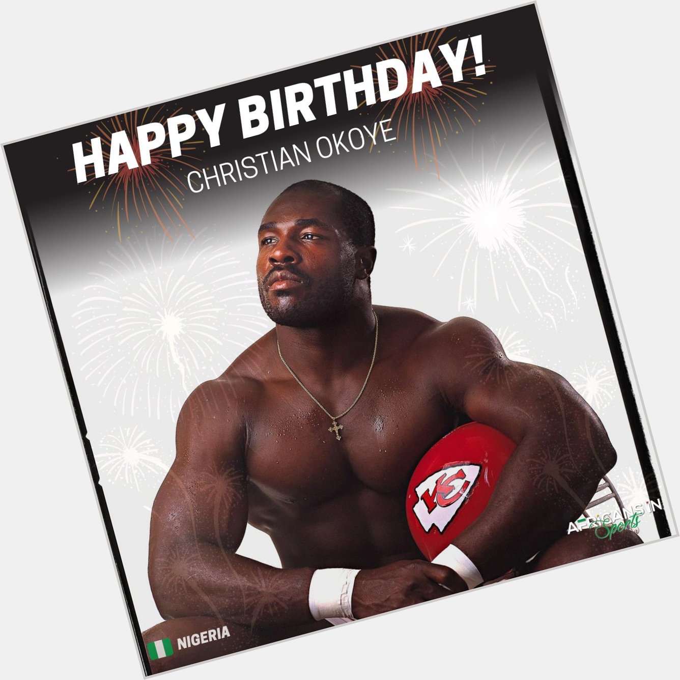 Happy Birthday to former NFL running back, Christian Okoye.  -
 Send him love via the comment section 