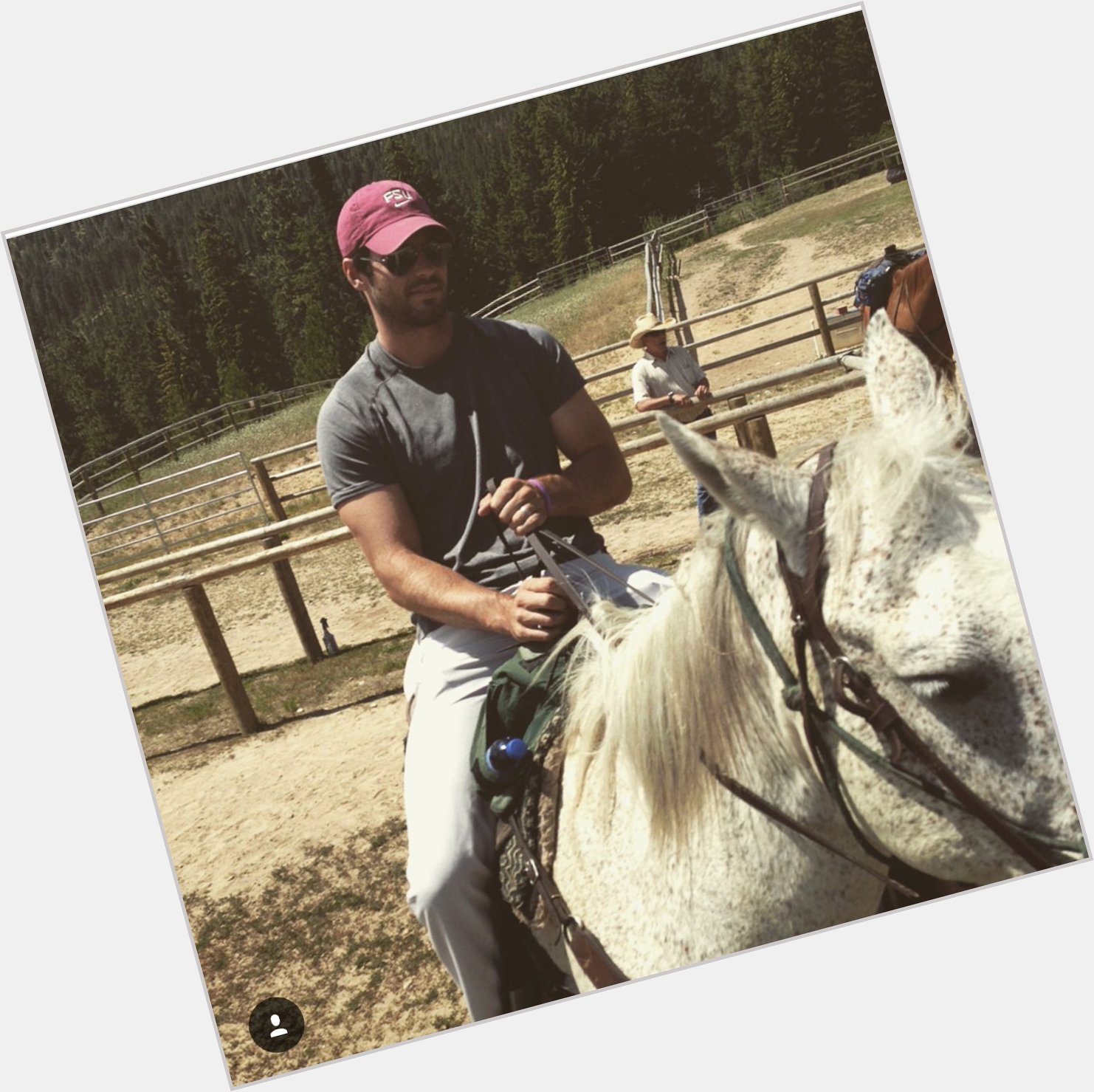 Christian Ponder on a horse. I literally cannot. Happy birthday,   