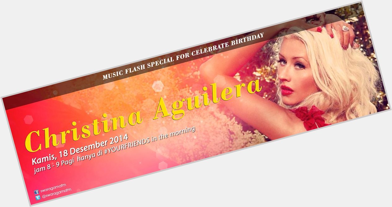 Happy birthday Christina Aguilera :) kasih hadiah... special Christina Aguilera! >> 