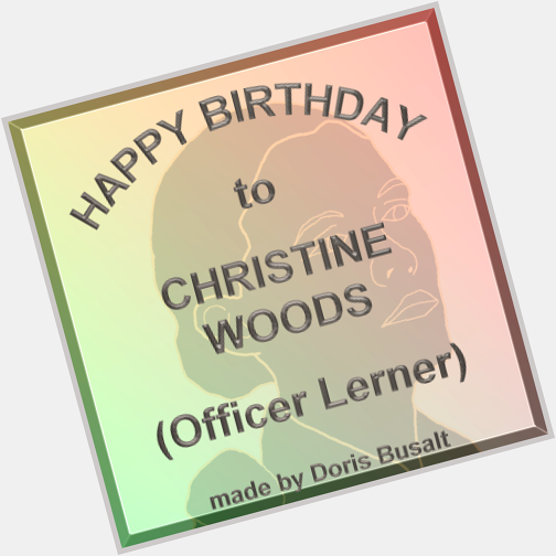 Happy birthday, Christine Woods. (03.09.1983) 