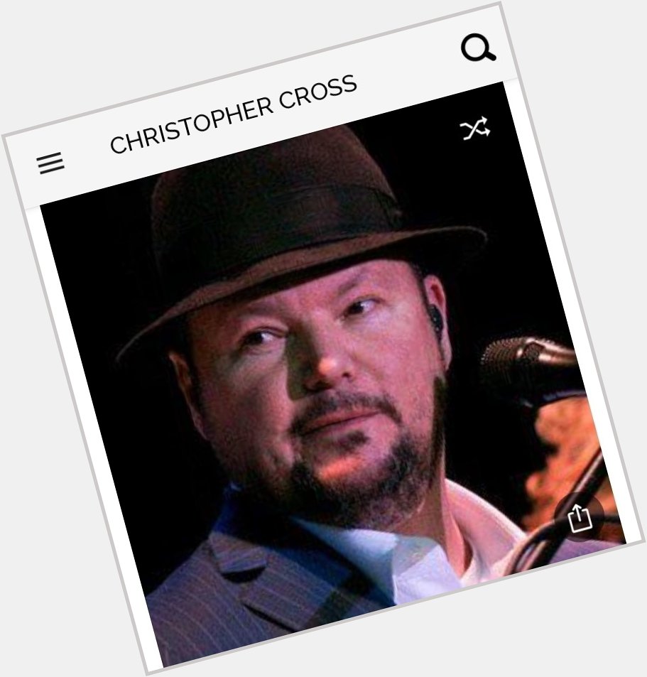 Happy birthday to this great singer from the 80s. Happy birthday to Christopher Cross 