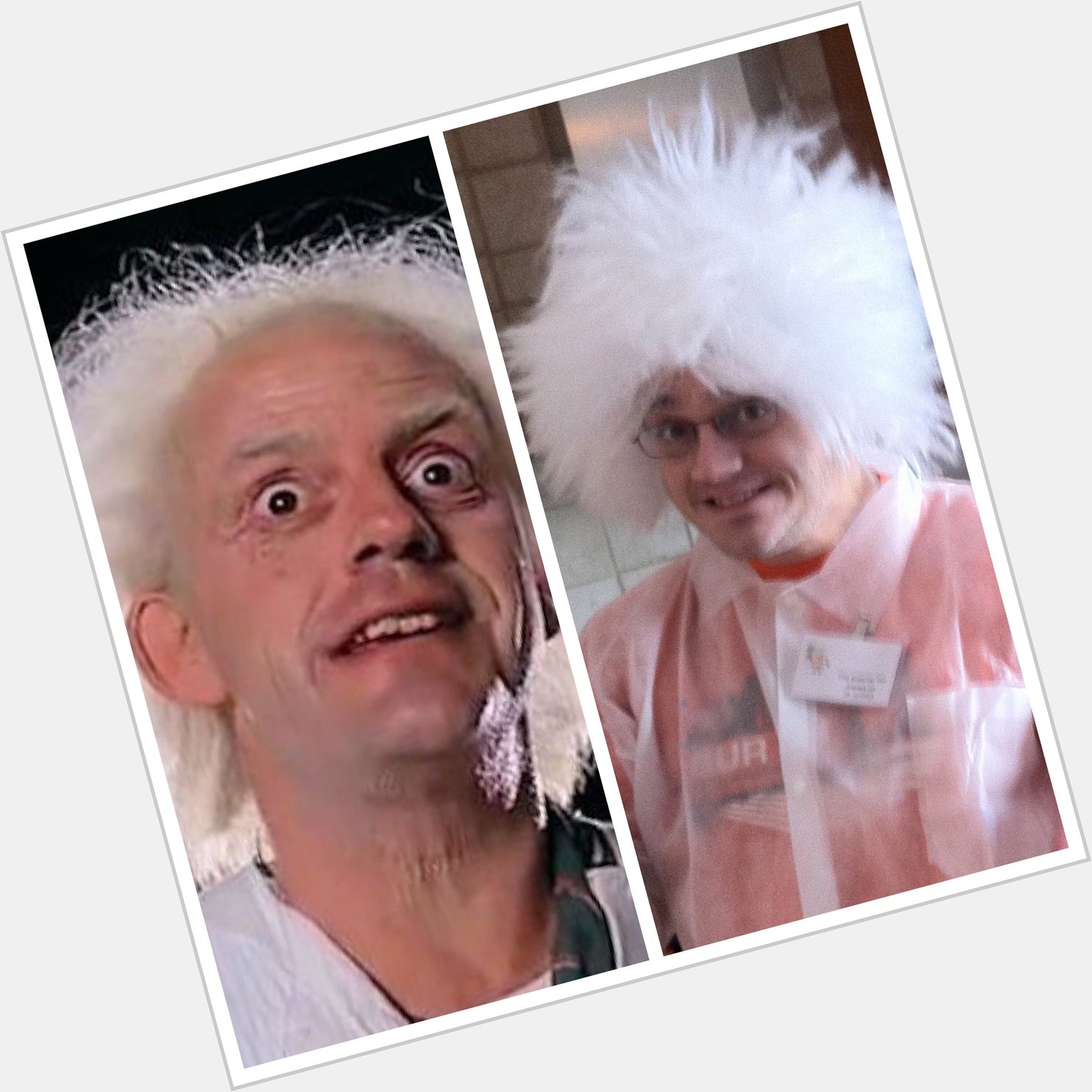Happy birthday to Christopher Lloyd. Back in high school one of us were told we look like him. We don t see it. 